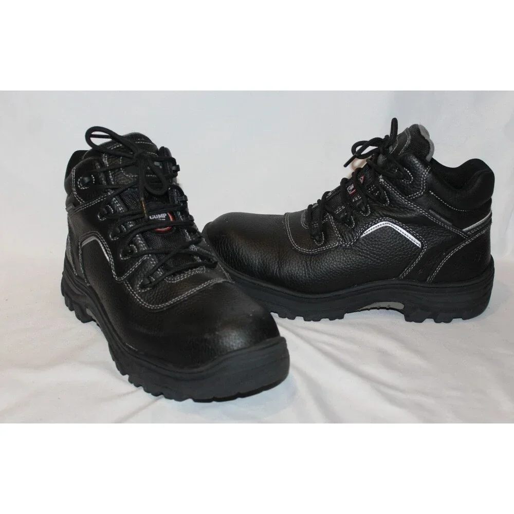 SKECHERS MEN'S BURGIN TARLAC COMP TOE COMFORT WORK SNEAKERS BLACK SZ 11.5 NIB